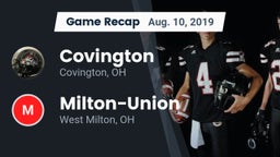 Recap: Covington  vs. Milton-Union  2019