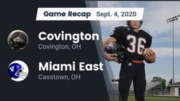 Recap: Covington  vs. Miami East  2020