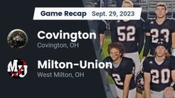 Recap: Covington  vs. Milton-Union  2023