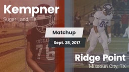 Matchup: Kempner  vs. Ridge Point  2017