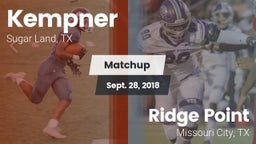 Matchup: Kempner  vs. Ridge Point  2018