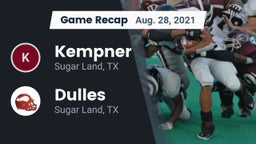Recap: Kempner  vs. Dulles  2021