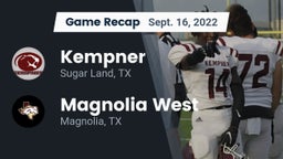 Recap: Kempner  vs. Magnolia West  2022