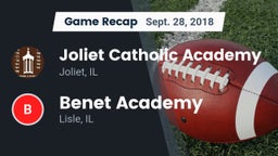 Recap: Joliet Catholic Academy  vs. Benet Academy  2018