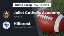 Recap: Joliet Catholic Academy  vs. Hillcrest  2018