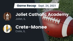 Recap: Joliet Catholic Academy  vs. Crete-Monee  2021
