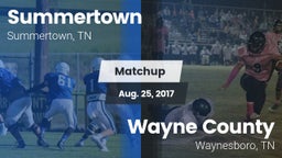 Matchup: Summertown High vs. Wayne County  2017