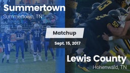 Matchup: Summertown High vs. Lewis County  2017