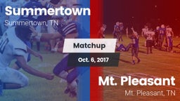 Matchup: Summertown High vs. Mt. Pleasant  2017