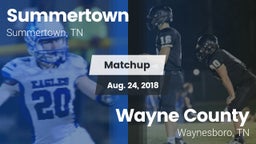 Matchup: Summertown High vs. Wayne County  2018