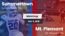 Matchup: Summertown High vs. Mt. Pleasant  2018