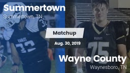 Matchup: Summertown High vs. Wayne County  2019