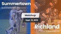 Matchup: Summertown High vs. Richland  2019