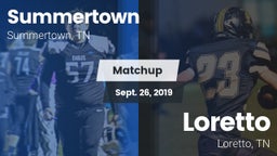 Matchup: Summertown High vs. Loretto  2019