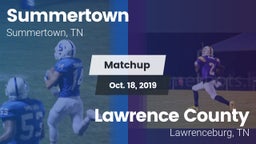 Matchup: Summertown High vs. Lawrence County  2019