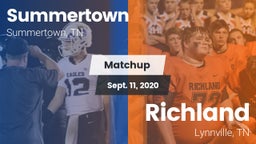 Matchup: Summertown High vs. Richland  2020