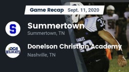 Recap: Summertown  vs. Donelson Christian Academy  2020