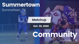 Matchup: Summertown High vs. Community  2020