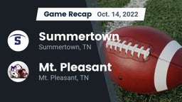 Recap: Summertown  vs. Mt. Pleasant  2022