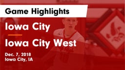 Iowa City  vs Iowa City West Game Highlights - Dec. 7, 2018