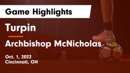 Turpin  vs Archbishop McNicholas  Game Highlights - Oct. 1, 2022