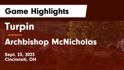Turpin  vs Archbishop McNicholas  Game Highlights - Sept. 23, 2023