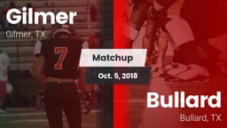 Matchup: Gilmer  vs. Bullard  2018
