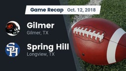 Recap: Gilmer  vs. Spring Hill  2018