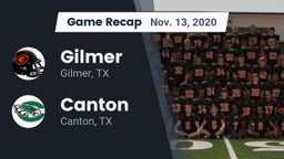 Recap: Gilmer  vs. Canton  2020