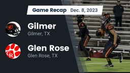 Recap: Gilmer  vs. Glen Rose  2023