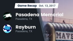 Recap: Pasadena Memorial  vs. Rayburn  2017