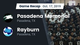 Recap: Pasadena Memorial  vs. Rayburn  2019