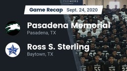 Recap: Pasadena Memorial  vs. Ross S. Sterling  2020