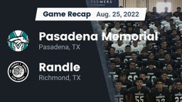 Recap: Pasadena Memorial  vs. Randle  2022