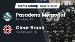 Recap: Pasadena Memorial  vs. Clear Brook  2022
