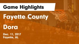 Fayette County  vs Dora  Game Highlights - Dec. 11, 2017