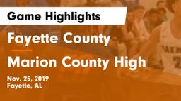 Fayette County  vs Marion County High Game Highlights - Nov. 25, 2019