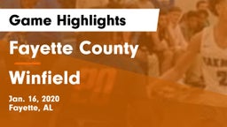 Fayette County  vs Winfield  Game Highlights - Jan. 16, 2020