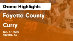 Fayette County  vs Curry  Game Highlights - Jan. 17, 2020