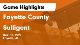 Fayette County  vs Sulligent  Game Highlights - Dec. 18, 2020