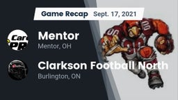 Recap: Mentor  vs. Clarkson Football North 2021