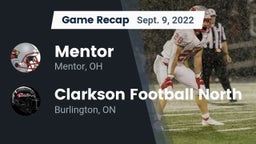 Recap: Mentor  vs. Clarkson Football North 2022