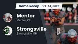 Recap: Mentor  vs. Strongsville  2022