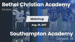 Matchup: Bethel Christian Aca vs. Southampton Academy  2017