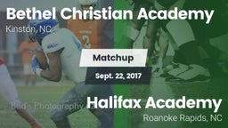 Matchup: Bethel Christian Aca vs. Halifax Academy  2017