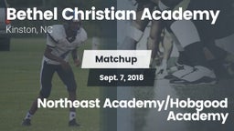 Matchup: Bethel Christian vs. Northeast Academy/Hobgood Academy 2018