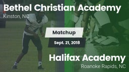 Matchup: Bethel Christian vs. Halifax Academy  2018