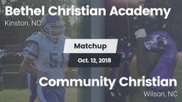 Matchup: Bethel Christian vs. Community Christian  2018
