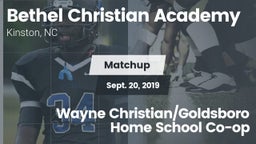 Matchup: Bethel Christian vs. Wayne Christian/Goldsboro Home School Co-op 2019