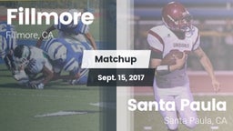 Matchup: Fillmore  vs. Santa Paula  2017
